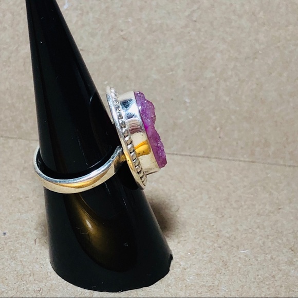 Pink Druzy Ring - Picture 3 of 7